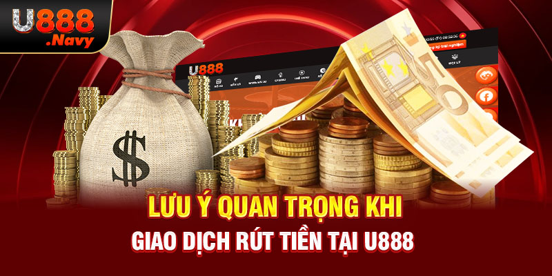 Lưu ý quan trọng khi giao dịch rút tiền tại U888